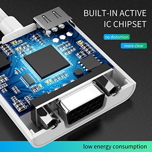 HDMI to VGA Adapter, Humixx Active Video Adapter Converter with 3.5mm Audio Jack 1080P for Computer, Desktop, Laptop, PC, Monitor, Projector, HDTV, Chromebook, Raspberry Pi, Roku, Xbox and More - Thumbnail 3