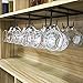 FURVOKIA Creative Mug Holder Under Cabinet Hooks,Upside Down Coffee Cups Hanging Rack,Organizer for Ties and Belts Storage Shelves (Black)