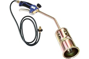 Flame King Propane Torch Kit Heavy Duty Weed Burner, 320,000 BTU with 6-ft Hose for Weed Burning, Melting Ice and Snow, and Roofing