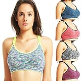 Women's Seamless Wirefree Racerback Adjustable Straps Yoga Sports Bra