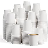 LITOPAK 270 Pack 10 oz Paper Cups, White Disposable Coffee Cups | Bulk pack, sturdy leak-proof, Resists sogginess, Water cups, for Commercial, home, office, store, school, hot or cold drinks