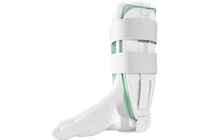Braceapedia AnklePro Air Gel Stirrup Ankle Brace, Hard Core Side Stabilizer With Removable Cold Therapy Air Cushion & Gel Pad for Ankles, Ankle Brace for Women and Men, Ankle Support, Regular, White