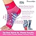 Dowellife Plantar Fasciitis Socks, Ankle Brace Compression Support Sleeves & Arch Support, Foot Compression Sleeves, Ease Swelling, Achilles Tendonitis, Heel Spurs for Men & Women (Pink L)
