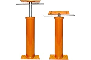 NAXVIO House Jacks for Leveling, 2 PCS Adjustable Jack Post 11"-17" Basement Floor Jack, Screw Floor Jack Post Supports Stabilizer Jacks for House Foundation, Stairs, Porches, Roof Beams