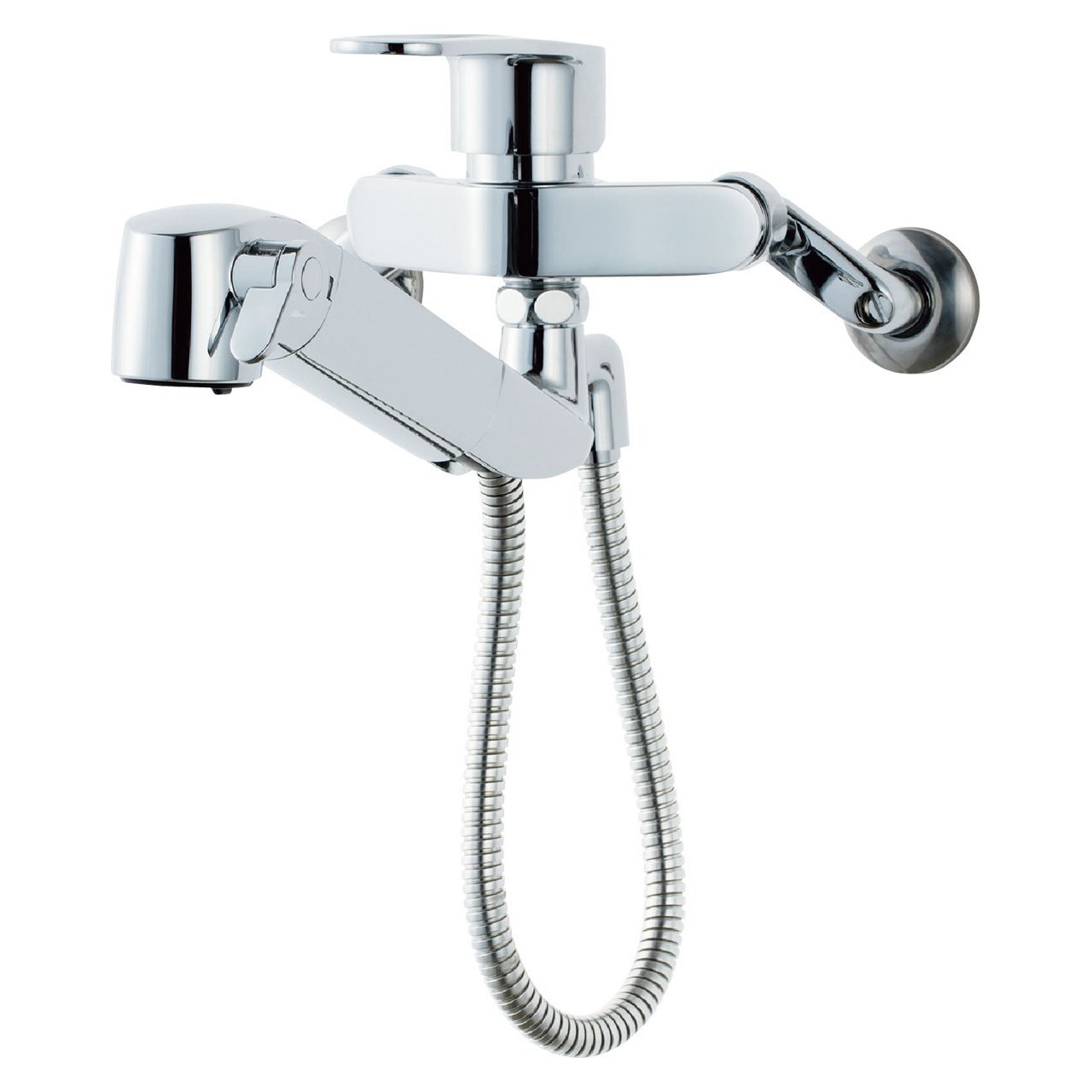 LIXIL(リクシル) INAX キッチン用 壁付浄水器内蔵シングルレバー混合水栓 ハンドシャワー付 エコハンドル RJF-865Y商品画像