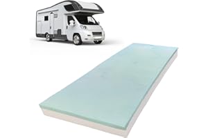 HONEHO 3” x 24” x 72” Bunk Mattress Cooling Gel Memory Foam RV Sofa Replacement, 2-Inch High-Density Support Foam, Medium Firm Seat, Comfort, Pressure Relief, Travel Camper Trailer Truck (No Cover)