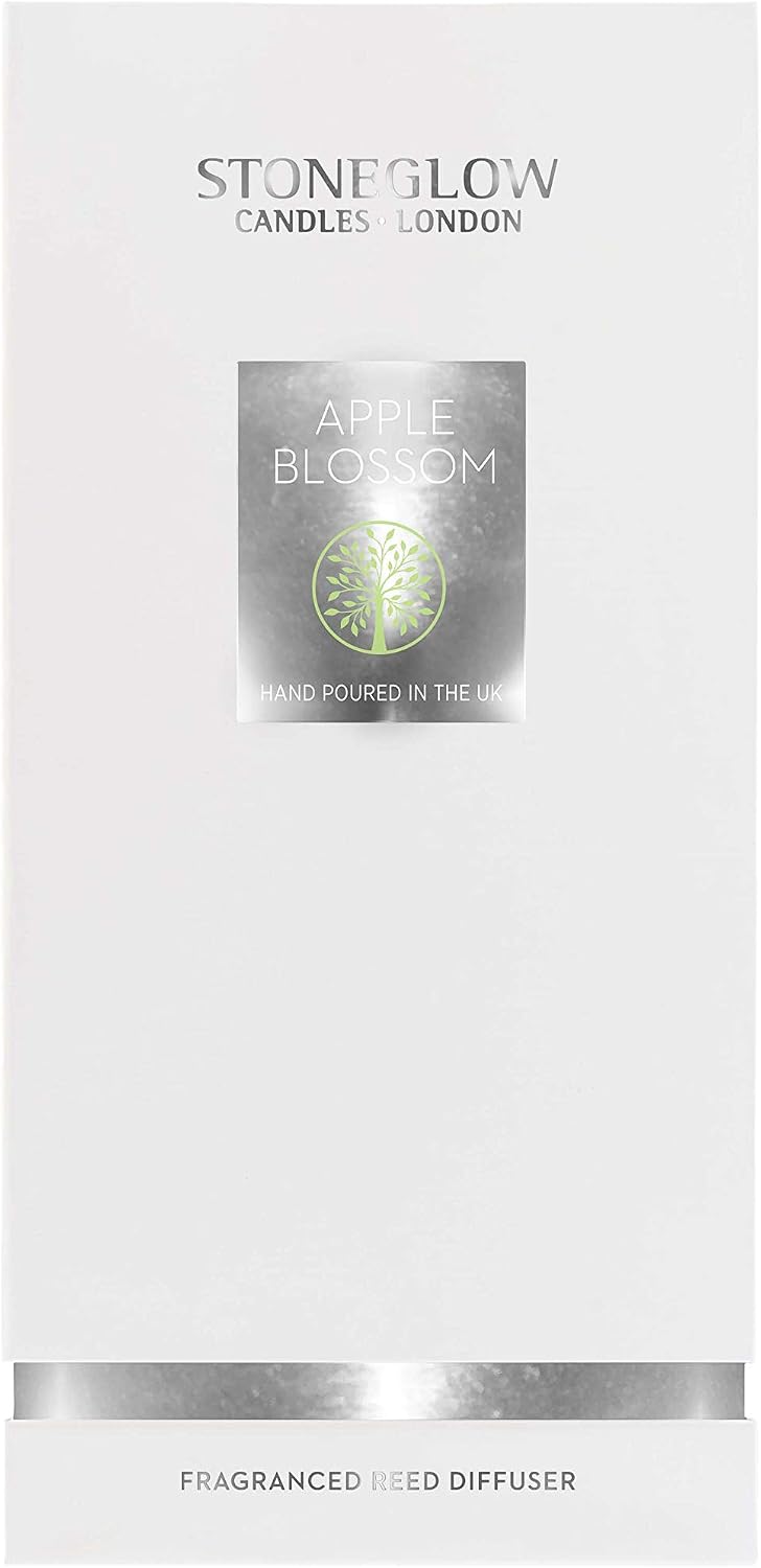 Stoneglow Nature's Gift Apple & Pear Blossom Scented Reed Diffuser 180ml, Lasts 14 Weeks, 12 Rattan Reed Diffuser Sticks - Image 4