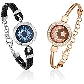 TOTWOO Long Distance Touch Bracelets for Couples, Smart Light & Vibration Love Jewelry, Long Distance Valentines Day Gifts for Him Her Women Men, One-to-One Bluetooth Pairing via App