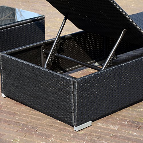 Bestmart INC Outdoor Single Rattan Wicker Sofa Chaise Lounge Chair with Cushion Garden, Black