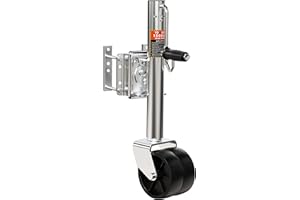 YOMILINK 1500 lbs Trailer Jack with Dual Wheel, Heavy Duty Swivel Boat Trailer Jack, 10" Lift, Bolt-on Trailer Tongue Jack for RV Trailer Boat
