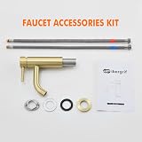 Ibergrif Brushed Nickel Bathroom Basin Mixer Tap Single Hole Lever (Gold view 7