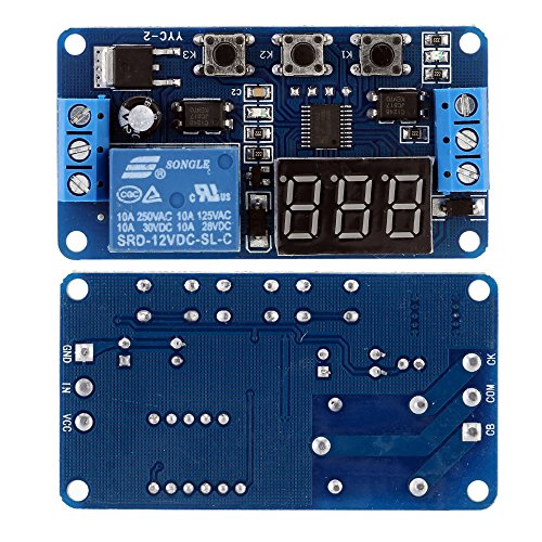 KKmoon 12V Delay Timer Module LED Display Automation Digital Switch Relay Control - Thumbnail 5