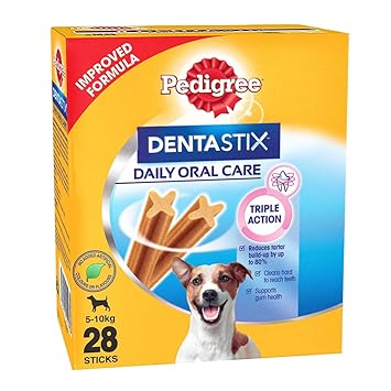 Pedigree Dentastix Small Breed (5-10 kg) Oral Care Dog Treat (Chew Sticks) (28 Sticks) 440g Monthly Pack