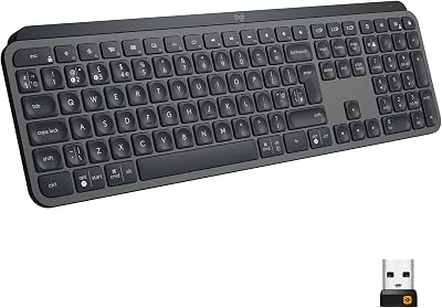 Logitech MX Keys Advanced Illuminated Wireless Keyboard UK QWERTY Graphite Black