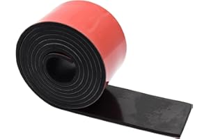 TEKDOE Adhesive Solid Neoprene Rubber Strips, Sheets, Rolls for DIY Gaskets, Seals, Warehouse Flooring, Weather Stripping, Pads (2 Inch Wide, 1/8 Inch Thick, 5 Feet Long)