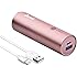 Portable Charger, Bonai 5800mAh Ultra-Compact Power Bank Premium Aluminum External Backup Battery Pack with High-Speed Output for iPhone, iPad, iPod, Samsung Galaxy-Rose Gold(Lightning Cable Included)