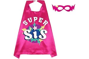 D.Q.Z Superhero-Capes and Masks for Kids, Big Sister Gifts for Girls' Role Play New Sibling Birthday Family Party