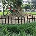 Abba Patio Border Fencing Eco-Friendly Weatherproof Plastic Resin Garden Edging Section-6 Pack 24.4