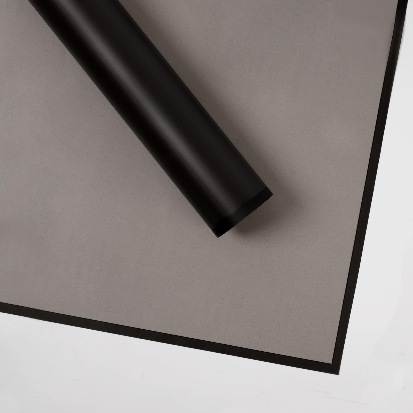 Kosotody 20 Sheets Frosted Flower Wrapping Paper Black Line Waterproof Florist Bouquet with Ribbon for Bouquets DIY Crafts Packaging Bouquet, 22.8x22.8 inch (Black), KOS039-FROSTWRAPSWHITE