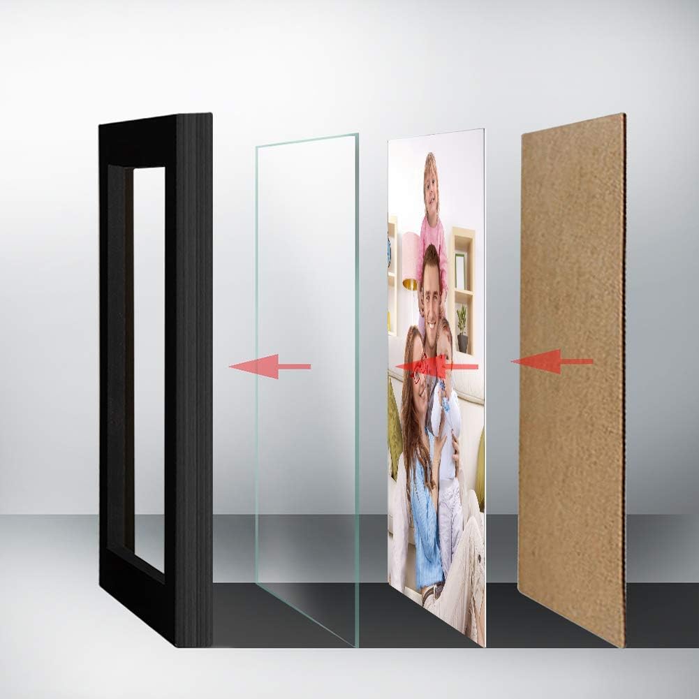 Giftgarden 5x7 Picture Frames for Wall Decor or Tabletop, Black, 12 Pack -