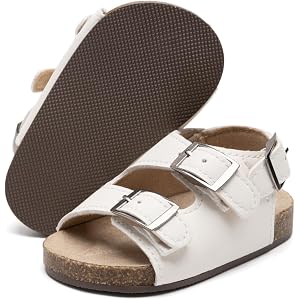 Miamooi Baby Boys Girls Clogs Adjustable Buckle Straps Sandals with Lightweight Non-Slip Rubber Sole Prewalk Shoes 0-18 Month