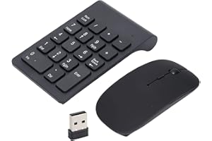 Tangxi Wireless Number Pads with Mouse, 18 Keys Portable 2.4 GHz Numeric Keypad Numpad Keyboard for Laptop PC Computer Notebo