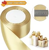 tenn well Gold Ribbon 50mm x 22m Satin Gift Wrapping Craft Ribbon view 3
