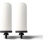 British Berkefeld 7" Ultra Sterasyl Ceramic Gravity Filter Cartridge, 2 Pack, Reduces Contaminants, Suitable for All Gravity Cans, Improves Taste &amp; Odour, NSF Certified Candle Element