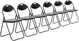 Harbour Housewares Black Padded Folding Chairs Pack of 6