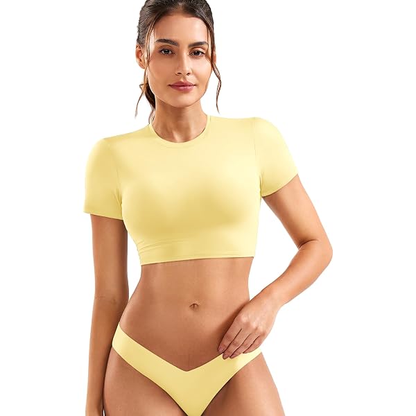 SHEIN EZwear Camiseta Corta De Manga Corta, Cuello Redondo, Con El