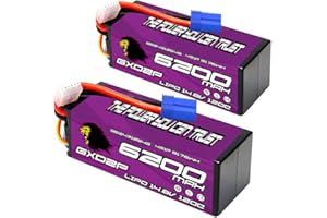 GXDZP 2 Pack 4S LiPo Battery 6200mAh 14.8V 120C EC5 Hard Case High Performance for RC Car Buggy Truck Truggy Crawler Monster 