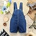 KIDSCOOL SPACE Baby Summer Cotton Denim 3D Cartoon Star Dog Soft Short Overalls,Blue,12-18 Months