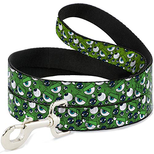 Buckle-Down Pet Leash - Monsters Inc. Eye Collage Weathered Greens/Blues - 4 Fe…