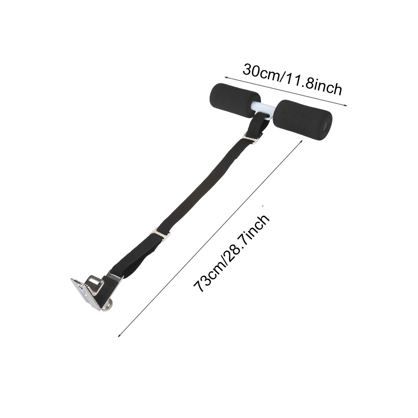 Dioche Bed Sit Up Bar, Portable Fitness Sit Up Exercise Bar Home Workout Equipment for Bodybuilding(Black)