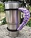 MOCE Handmade Paracord Handle for 30 oz. Tumbler, Purple/White