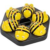 Coding Robot Class Pack - 6 Bee-Bot See &amp; Say Programmable Floor Robots with Voice Recording &amp; 6-Bay Docking Station, STEM Robotics Kit for Kids, Preschool, Kindergarten &amp; Classroom