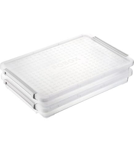Lot De 4 Boîtes De Rangement Transparentes Strehknewen - Empilables, Sans BPA - Pour Bureau, école, Loisirs Créatifs