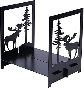 INNO STAGE Firewood Holder Storage Carrier Log Fire Wood Racks Outdoor Indoor Pluggable Slots Fire Pit Wood Burning Stove Accessories-Elk