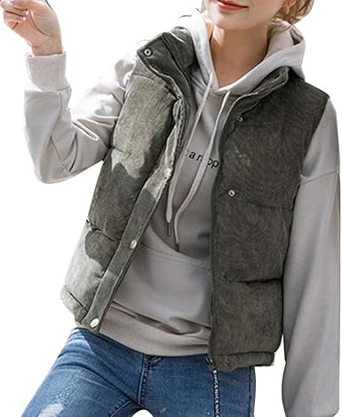 doudoune sans manche velour cotele