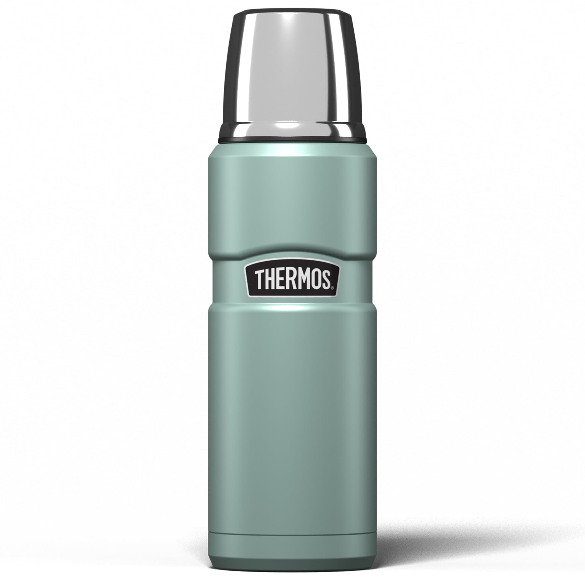 Thermos Stainless King 470ml Multi- Purpose Thermos Flask - Original-Style Flask can be Used as Travel Mug or Insulated Water Bottle for Daily Commute & Weekend Adventures – Duck Egg