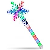 ArtCreativity Frozen Light Up Snowflake Wand for Kids – 4 Flashing Modes and Multiple LED Colors - Ice Princess Magic Wand Light Up Toy - Snowflake Winter Princess Gifts for Girls