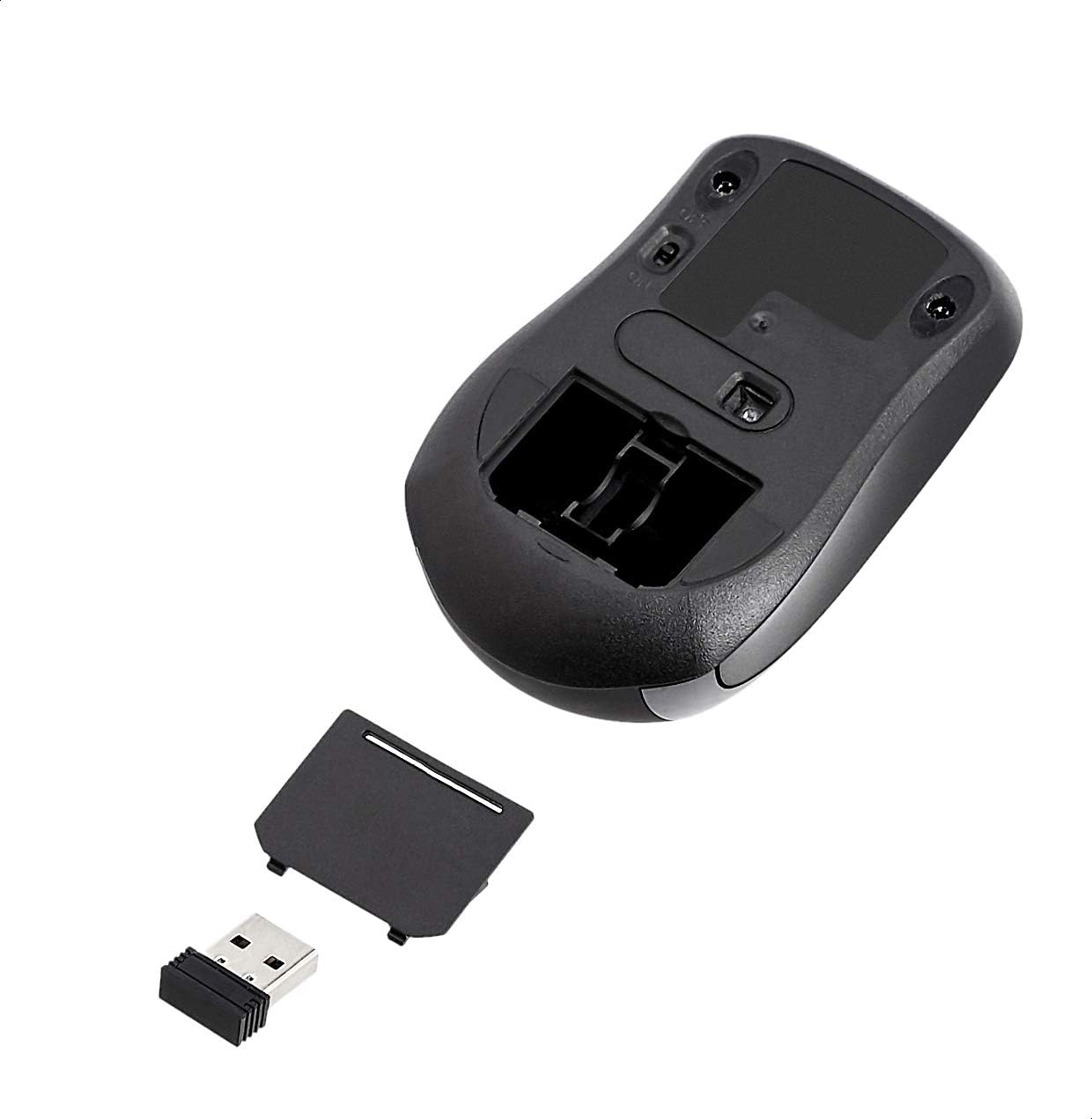 Basics Wireless Computer Mouse with USB Nano Receiver - Black: Computers & Accessories