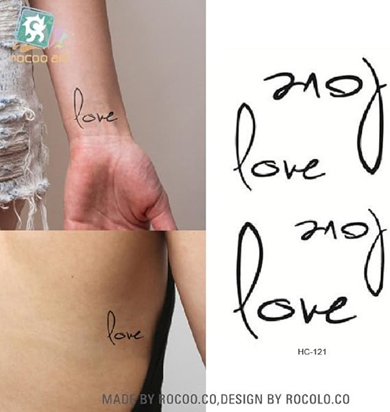 Amazon 三月問屋 タトゥーシール 英字 Love 小さい Hc1121 タトゥーシール 通販