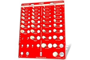 A&O MERCANTILE 34 Nut and Bolt Thread Checker - Thread Gauge SAE and Metric - Screw Size and Thread Gauge - Bolt Size Finder & Bolt Thread Checker | All-in-One Nut and Bolt Gauge Tool for Industrial Use & DIY