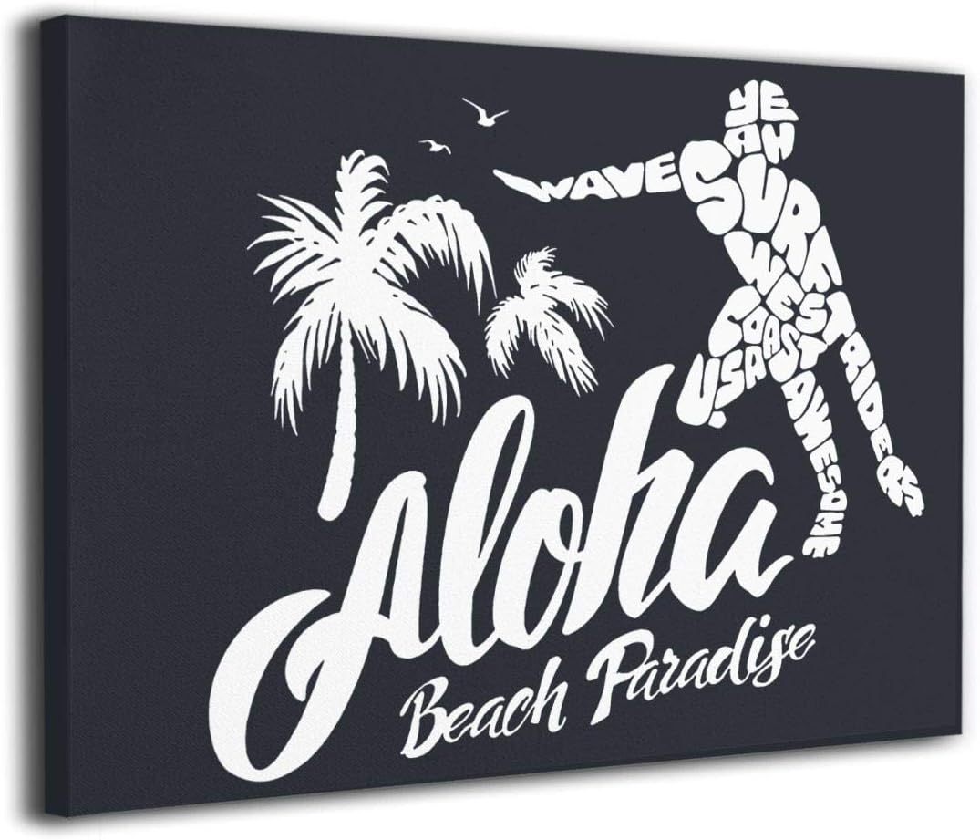 Amazon Co Jp Hxh Artframe アロハ 挨拶 ハワイ サーフィンガール 絵 絵画 アート パネル インテリア 壁掛け ポスター キャンバス フレーム セット Art 雑貨 飾り グッズ 完成品 プレゼント アニメ 動画 可愛い オシャレ 風景 モダン 現代 ホーム キッチン