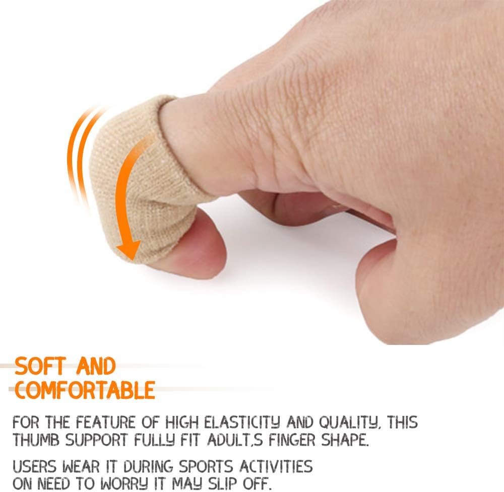 Finger Sleeves, Tiction Thumb Splint Brace Support Protector Breathable Elastic Finger Tape for Pain Relief Arthritis Trigger Finger Sports Aid Basketball Baseball Volleyball  (Finger Sleeves10PC): Industrial & Scientific