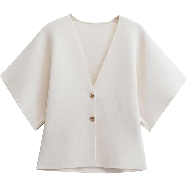 V Neck White Short Sleeve Cardigan Womens Short Sleeve Cardigan