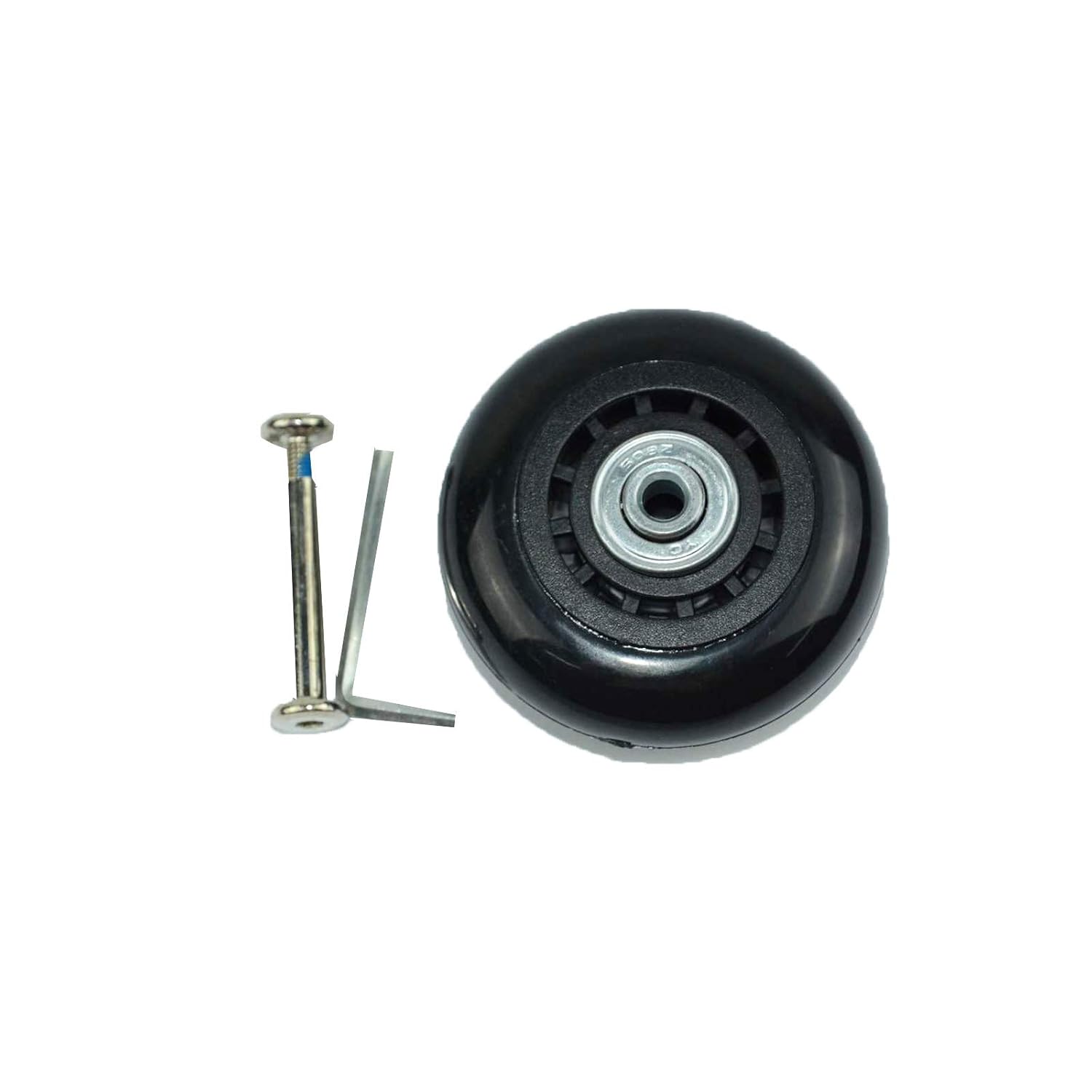 4 Ruote Di Ricambio A20 Per Valigie - Gomma Muta, Facili Da Installare, Colore Nero