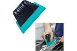 LAINLOY Small Squeegee, PPF Window Tint Squeegee, Rubber Non-Slip Handle Tint Squeegee, Multifunctional Wrap Scraper for Window Cleaning, Shower Glass Door, Car Windshield (Blue)