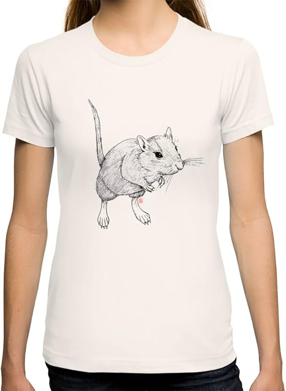Society6 Women's Gerbil On TShirt XLarge Natural at Amazon Women’s Clothing store